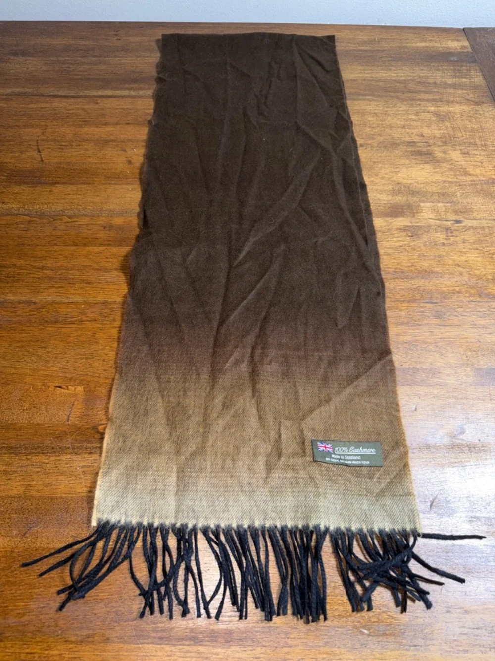 100% CASHMERE Ombré Scarf Unisex Quiet Luxury Heritage Academia